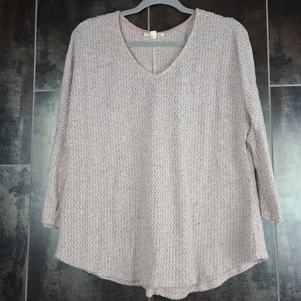 Rolla Coster Knit Top Pink Gray Large